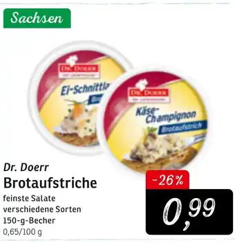 KONSUM Dr. Doerr Brotaufstriche 150g Becher Angebot