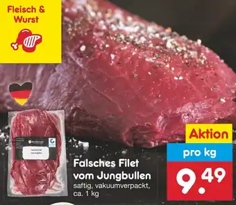 Netto Marken-Discount Falsches Filet vom Jungbullen 1 kg Angebot