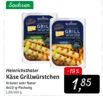 KONSUM Heinrichsthaler Käse Grillwürstchen 8x22g Angebot