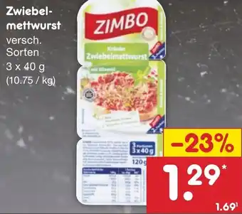 Netto Marken-Discount Zwiebelmettwurst 3x40 g Angebot