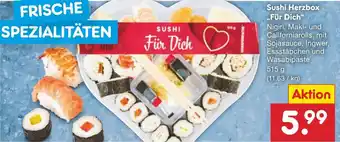 Netto Marken-Discount Sushi Herzbox ,,Für Dich" Angebot