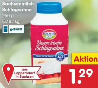 Netto Marken-Discount Sachsenmilch Schlagsahne 250 g Angebot