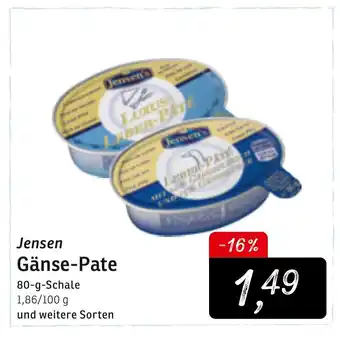 KONSUM Jensen Gänse Pate 80g Angebot