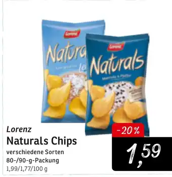 KONSUM Lorenz Naturals Chips 80/90g Angebot