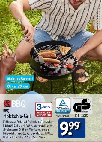 Aldi Nord BBQ Holzkohle-Grill Angebot