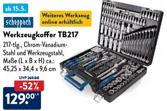 Aldi Nord scheppach Werkzeugkoffer TB217 Angebot