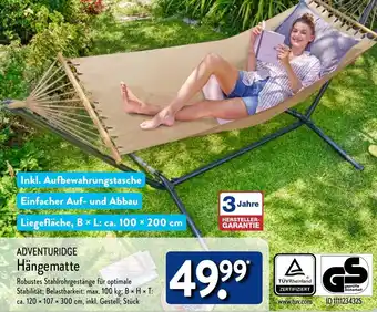 Aldi Nord ADVENTURIDGE Hängematte Angebot