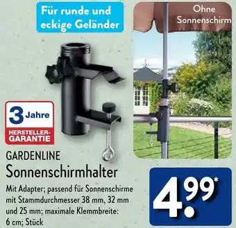 Aldi Nord GARDENLINE Sonnenschirmhalter Angebot