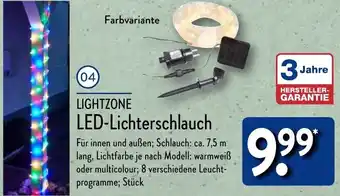 Aldi Nord LIGHTZONE LED-Lichterschlauch Angebot