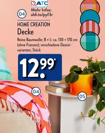 Aldi Nord HOME CREATION Decke Angebot