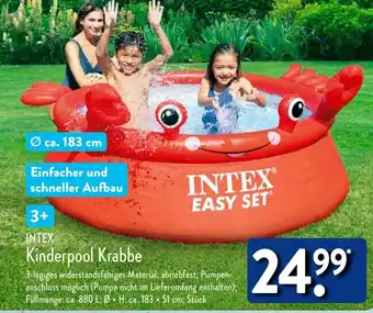 Aldi Nord INTEX Kinderpool Krabbe Angebot