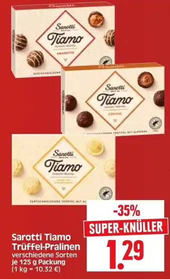 Edeka Herkules Sarotti Tiamo Trüffel-Pralinen 125g Angebot