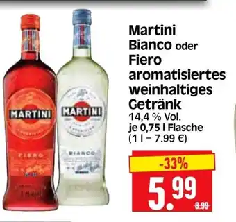 Edeka Herkules Martini Bianco oder Fiero 750ml Angebot