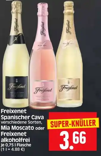 Edeka Herkules Freixenet Spanischer Cava, Mia Moscato oder Freixenet alkoholfrei 750ml Angebot