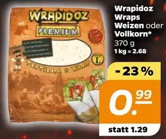 NETTO Wrapidoz Wraps Weizen oder Vollkorn* 370 g Angebot