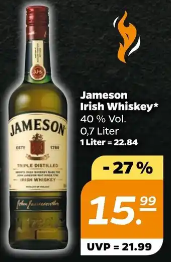 NETTO Jameson Irish Whiskey 0,7 Liter Angebot