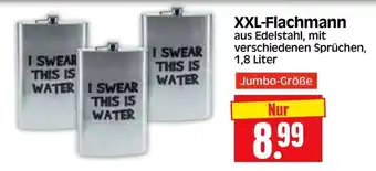 Edeka Herkules XXL-Flachmann aus Edelstahl 1.8L Angebot