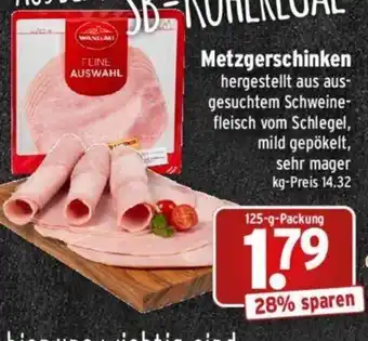 Wasgau Metzgerschinken 125g Angebot