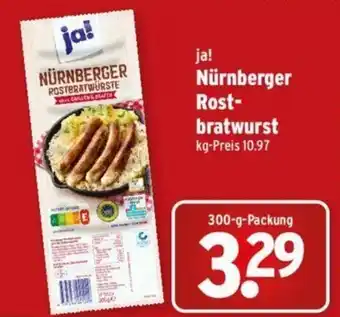 Wasgau ja! Nürnberger Rost-bratwurst 300-g Angebot