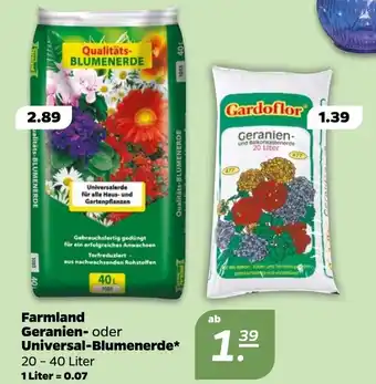 NETTO Farmland Geranien- oder Universal-Blumenerde* 20 - 40 Liter Angebot