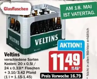 Hit Veltins 20 x 0,51 / 24 x 0,331* Angebot