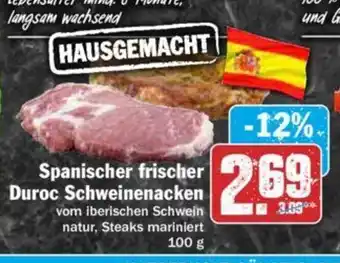 Hit Spanischer frischer Duroc Schweinenacken vom iberischen 100 g Angebot