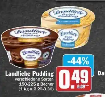 Hit Landliebe Pudding 150-225 g Becher Angebot