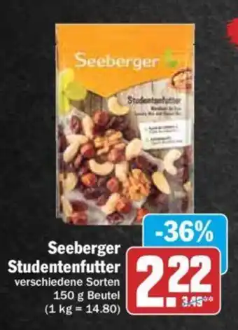 Hit Seeberger Studentenfutter 150 g Beutel Angebot