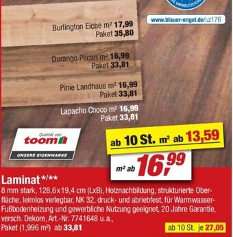 toom Baumarkt toom Laminat */** Angebot