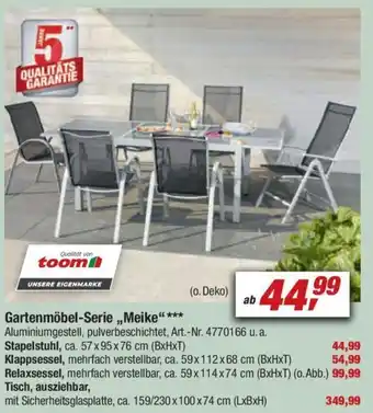 toom Baumarkt Gartenmöbel-Serie ,,Meike" *** Stapelstuhl Angebot