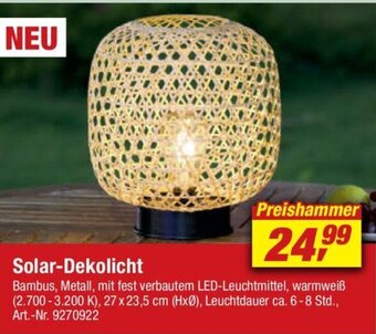 toom Baumarkt Solar-Dekolicht Angebot