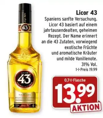 Wasgau Licor 43 700ml Angebot