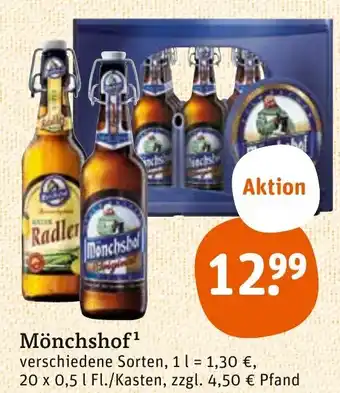 tegut Mönchshof 20 x 0,5 l Fl./Kasten Angebot