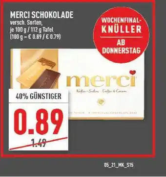 Marktkauf Merci Schokolade Angebot