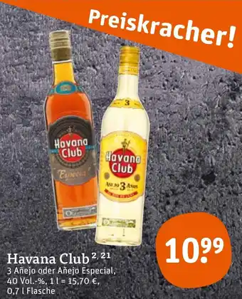 tegut Havana Club 0,7 l Flasche Angebot