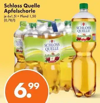 Trink und Spare Schloss Quelle Apfelschorle 6*1.5L Angebot