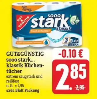 NP Discount GUT&GÜNSTIG sooo stark... klassik Küchen-tücher 4x64 Blatt Angebot