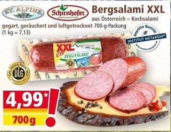 Norma Schirnhofer Bergsalami XXL 700 g Packung Angebot