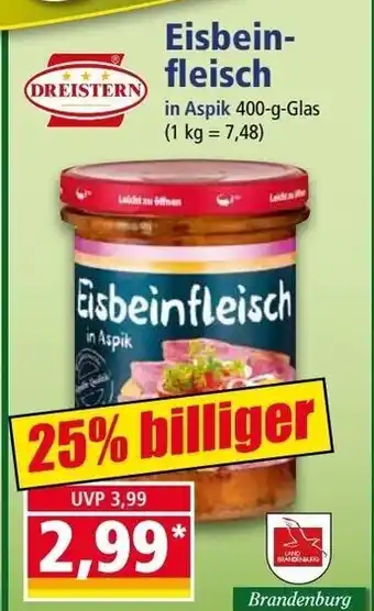 Norma DREISTERN Eisbein-fleisch 400 g Glas Angebot