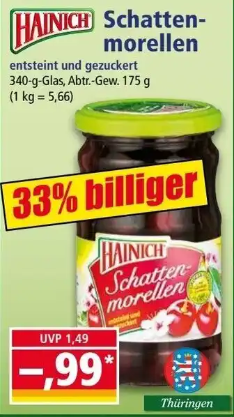 Norma HAINICH Schatten- morellen 340 g Glas Angebot