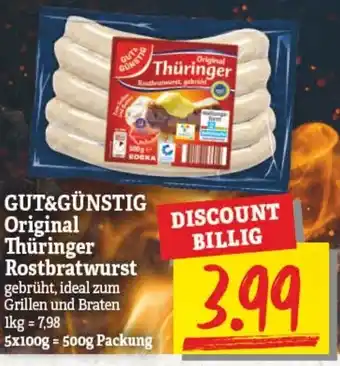 NP Discount GUT&GÜNSTIG Thüringer Rostbratwurst 500g Angebot