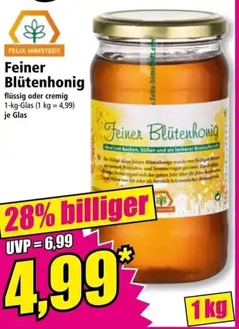 Norma Feiner Blütenhonig 1 kg Glas Angebot