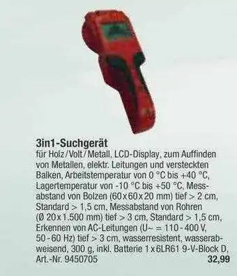 toom Baumarkt 3in1 Suchgerät Angebot