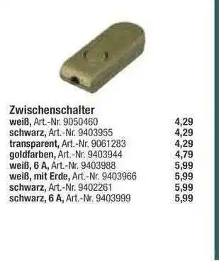 toom Baumarkt Zwischenschalter Angebot