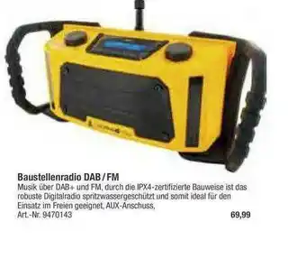 toom Baumarkt Baustellenradio DAB-FM Angebot