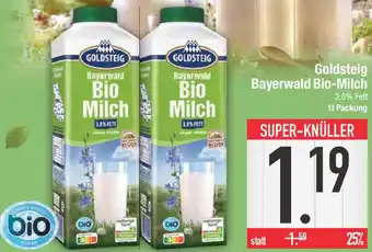 E-Center Goldsteig Bayerwald Bio-Milch 1 L Packung Angebot