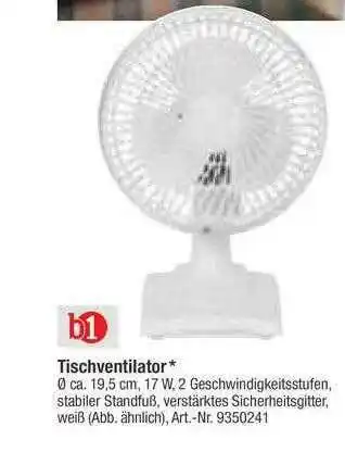 toom Baumarkt Tischventilator Angebot