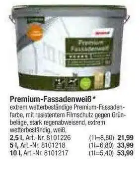 toom Baumarkt Premium-fassadenweiß Angebot