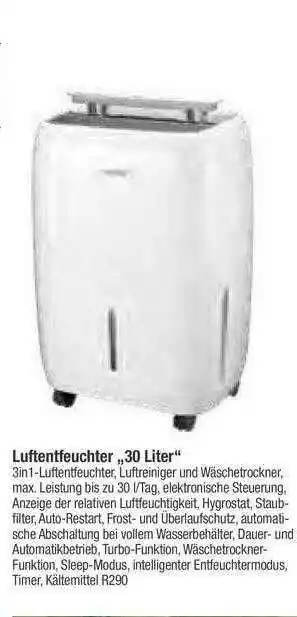 toom Baumarkt Luftenfeuchter „30 Liter” Angebot