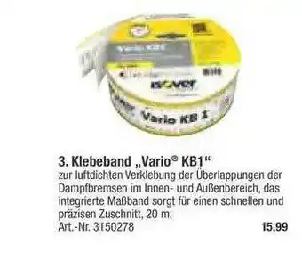 toom Baumarkt Klebeband „vario Kb1” Angebot